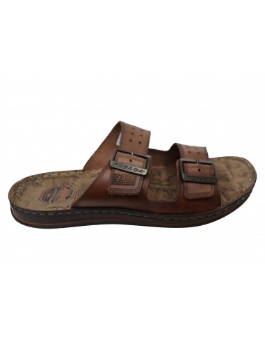 Pegada Lancester Mens Leather Comfortable Slide Sandals Made In Brazil du meilleur 