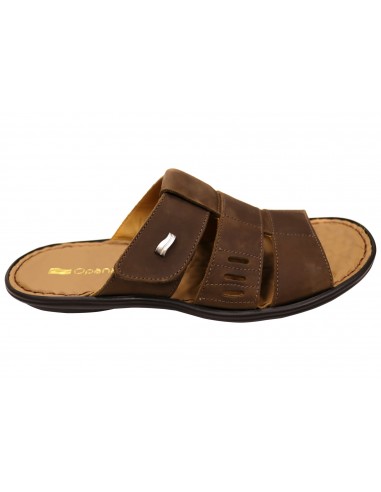 Opananken Andrew Mens Comfortable Brazilian Leather Slide Sandals Véritable concentré