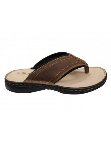 Slatters Kyte Mens Comfortable Leather Thongs Flip Flops Vous souhaitez 