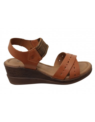 New Face Emily Womens Comfortable Leather Wedge Sandals Made In Brazil en ligne des produits 