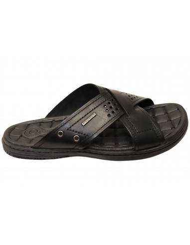 Pegada Perry Mens Comfortable Leather Slides Sandals Made In Brazil français