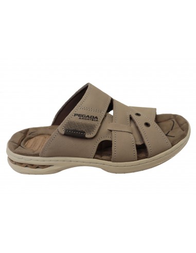 Pegada Islander Mens Comfortable Leather Slides Sandals Made In Brazil solde