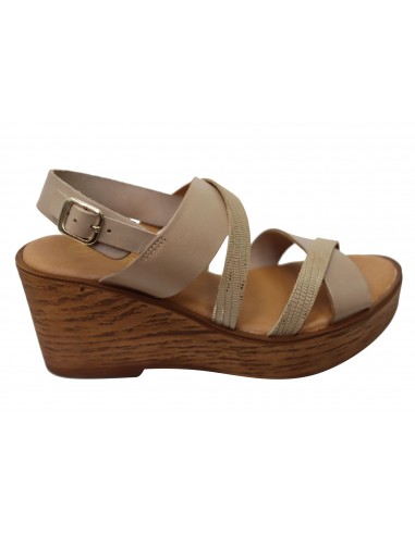 Lola Canales Brooke Womens Spanish Leather Wedge Sandals le des métaux précieux