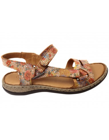 Orizonte Floral Womens Comfortable European Leather Sandals Fin de série