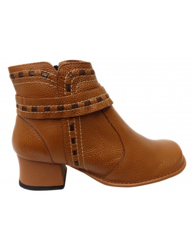 J Gean Bettie Womens Comfortable Leather Ankle Boots Made In Brazil brillant des détails fins