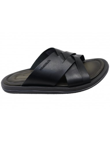 Democrata Pauly Mens Leather Comfortable Slide Sandals Made In Brazil de la marque