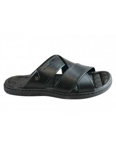 Pegada Belmain Mens Leather Cushioned Slide Sandals Made In Brazil s'inspire de l'anatomie humaine