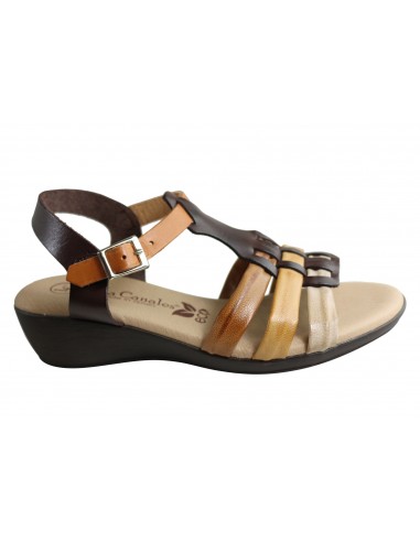 Lola Canales Yvette Womens Comfortable Leather Sandals Made In Spain de pas cher