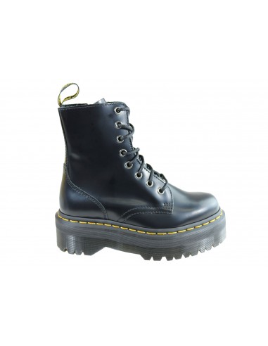 Dr Martens Jadon Black Polished Womens Fashion Lace Up Boots Paris Déstockage Promo