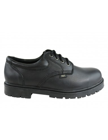 Roc Magnum Senior Lace Up Black Leather Comfortable School Shoes 